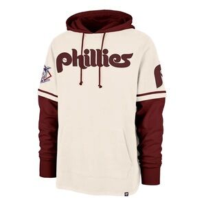 Philadelphia Phillies Trifecta '47 Shortstop Pullover Hoodie in cream size L NWT